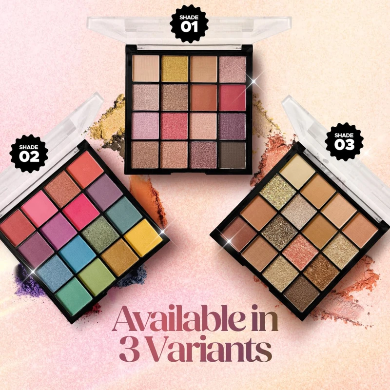 Hilary Rhoda Eyeshadow Palette | 16 Multicolor Matte & Shimmer Shades | Eye Makeup Highly Pigmented, Long-Lasting, Waterproof & Blendable Eye Makeup | Professional & Beginner Friendly (Shade 3) – 20.8g thumbnail 5